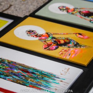 Ghanaian Sailboat in Golden Light - Framed Original Painting (Copy)